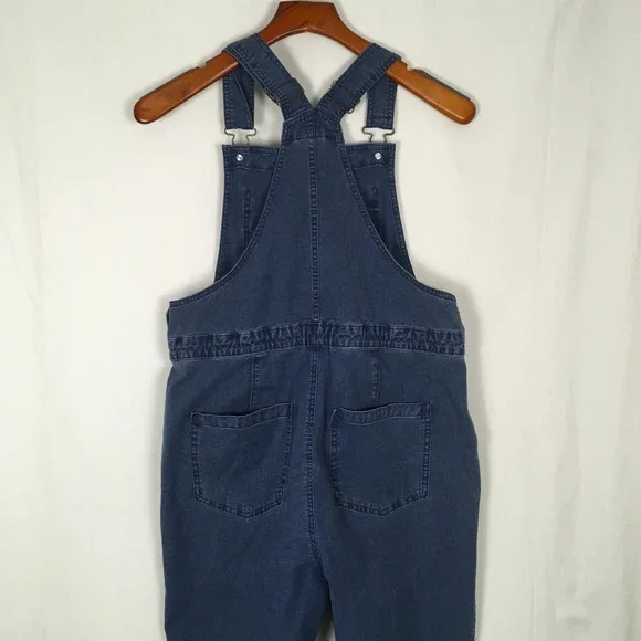 Duluth Trading Co Women's Denim Overalls Drawstring Waist Size S Cottagecore - Picture 5 of 7
